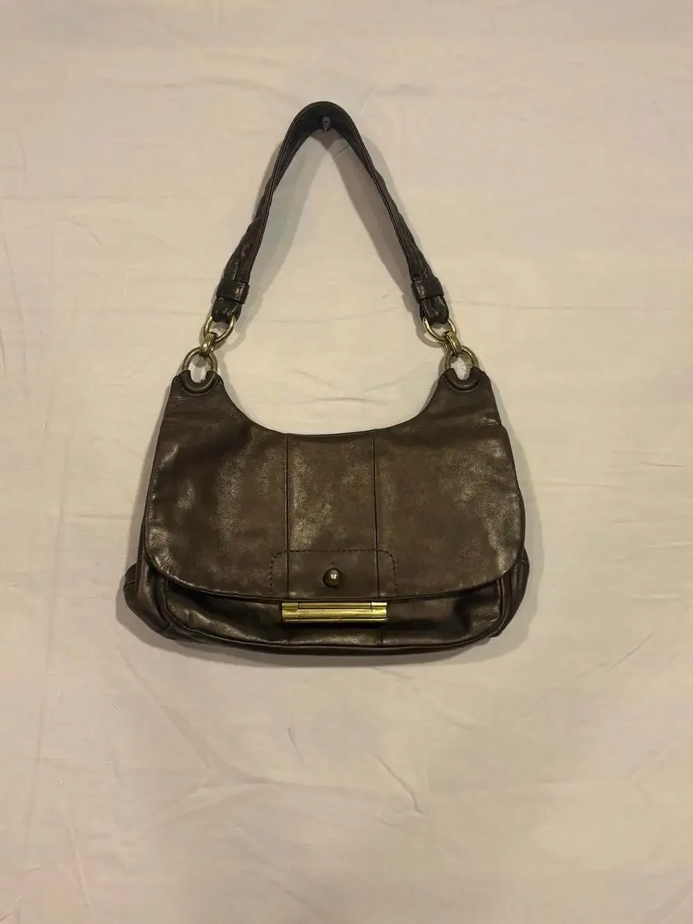 Coach Kristin Bronze Metallic Leather Hobo Bag 18809